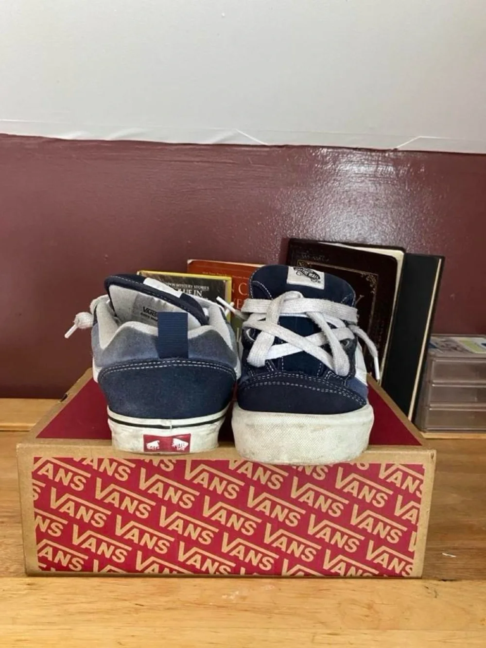 Vans Kids Navy and White Old Skool Sneakers